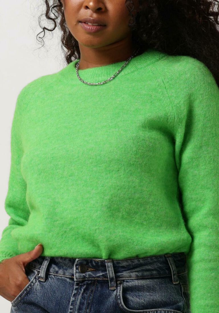 SELECTED FEMME groene selected femme trui slflulu ls knit o-neck b