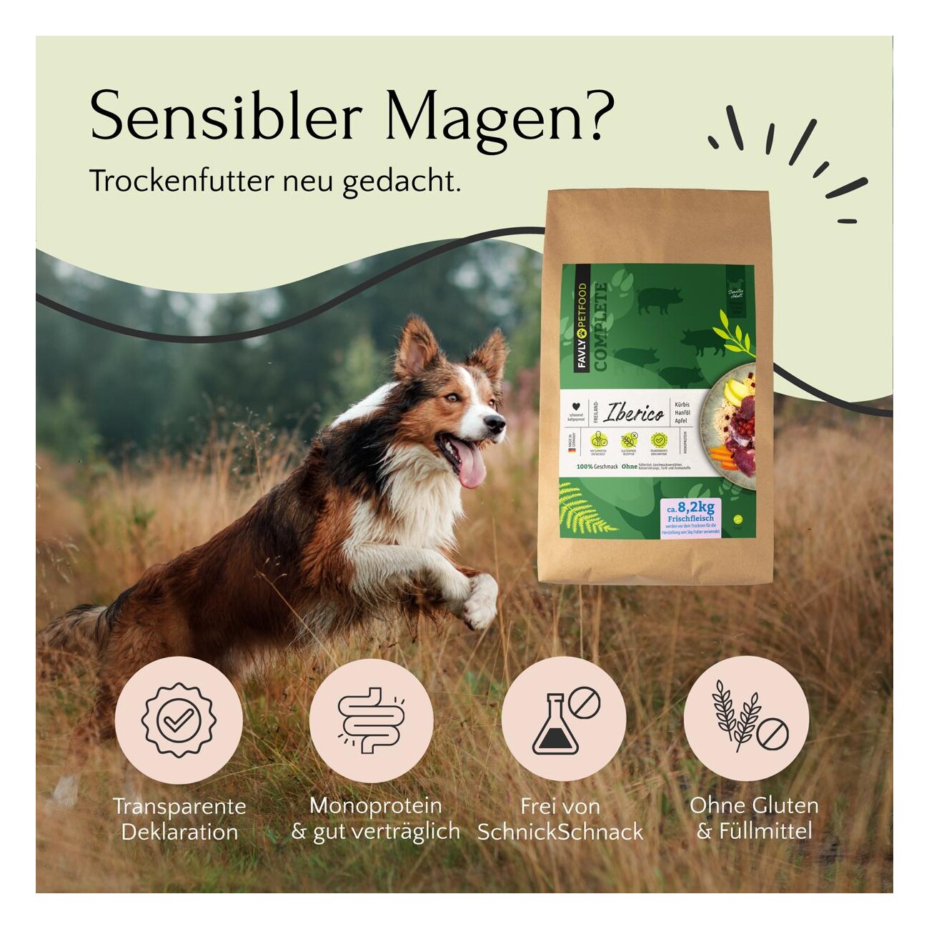 FAVLY Petfood Trockenfutter Iberico mit Kürbis & Apfel 5 kg
