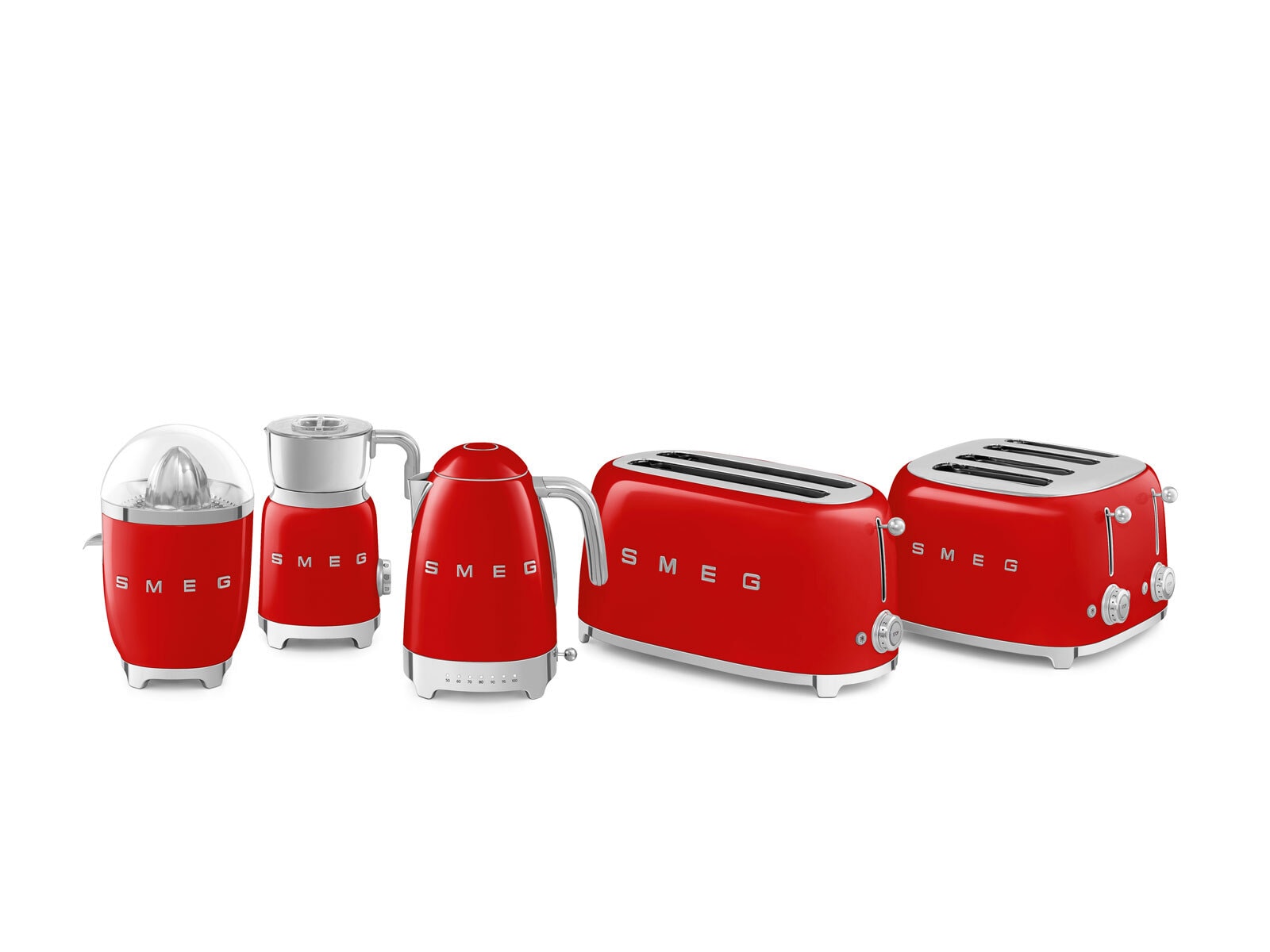 SMEG Toaster 4-Schlitz Retro rot