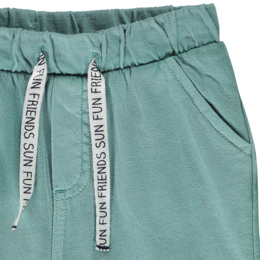 Bermuda en molleton uni pour bébé garçon - Kaki