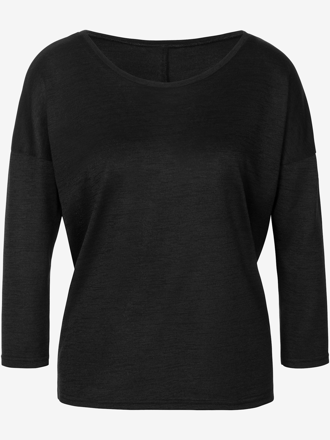 T-shirt à manches 3/4 t-shirt basique lascana à encolure ronde