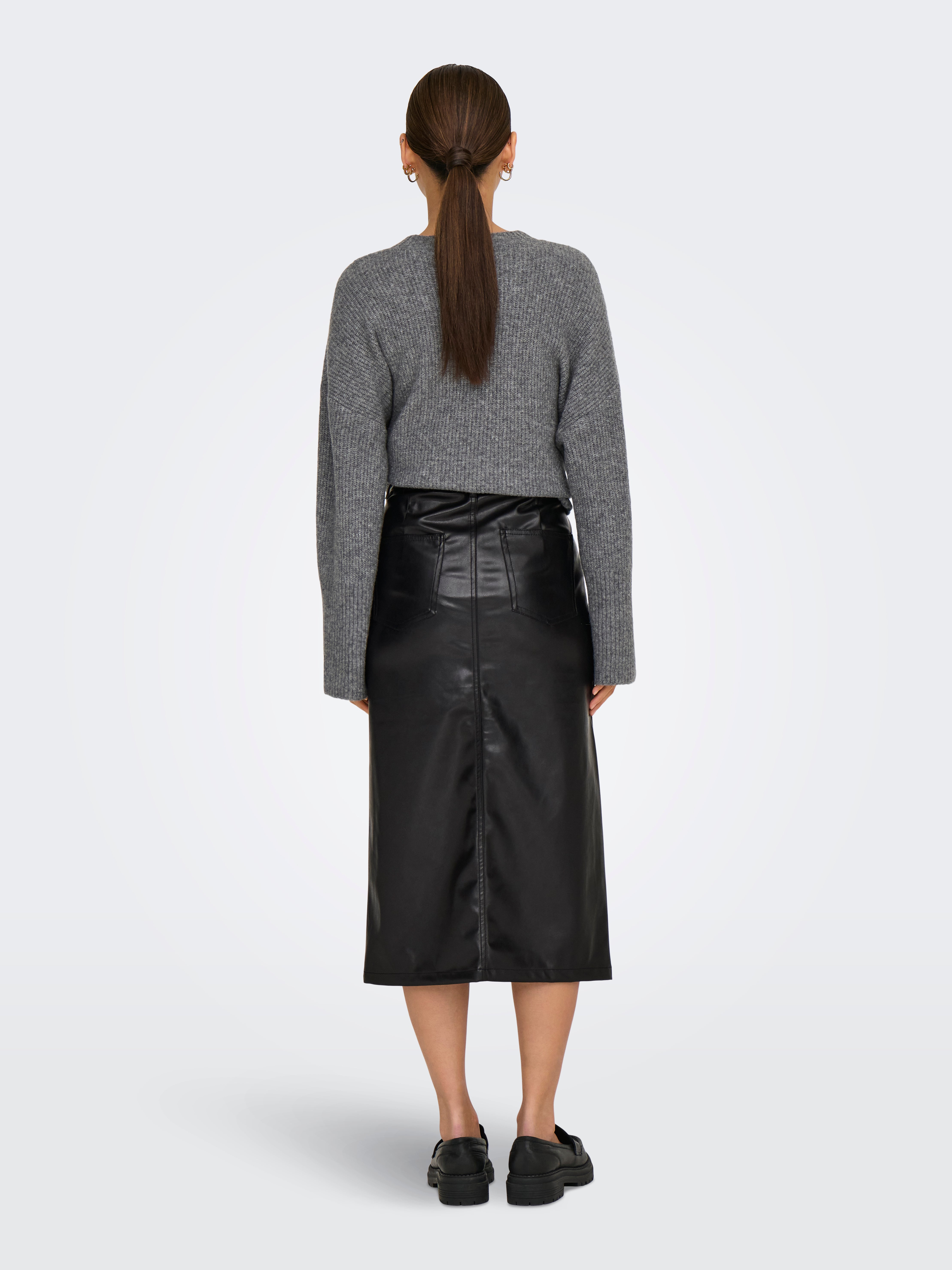 ONLLOLA-ELYNA Kunstlederrock Black