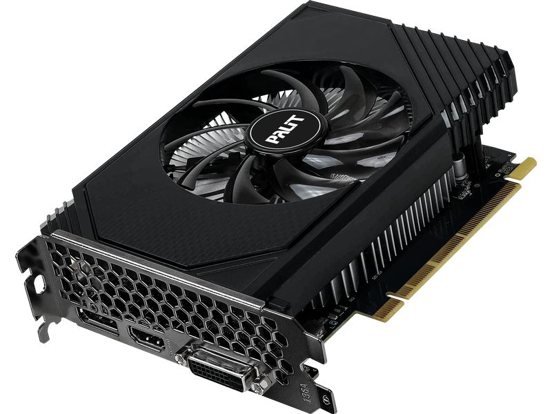 Palit Grafikkarte GeForce RTX 3050 StormX 6 GB Gamer-Grafikkarte mit 6 GB GDDR6-Speicher, ermöglicht Auflösungen bis zu 8k