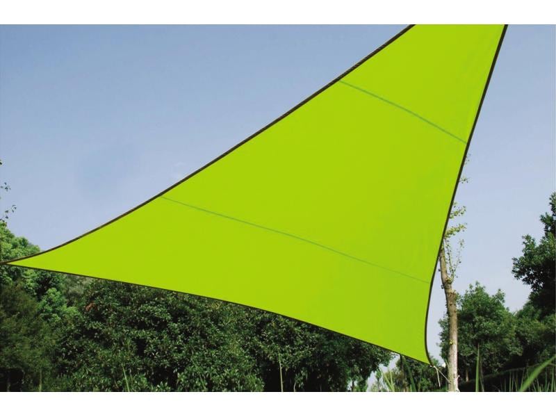 Perel Sonnensegel 500 cm, Dreieck 5 x 5 x 5 m, lindgrün