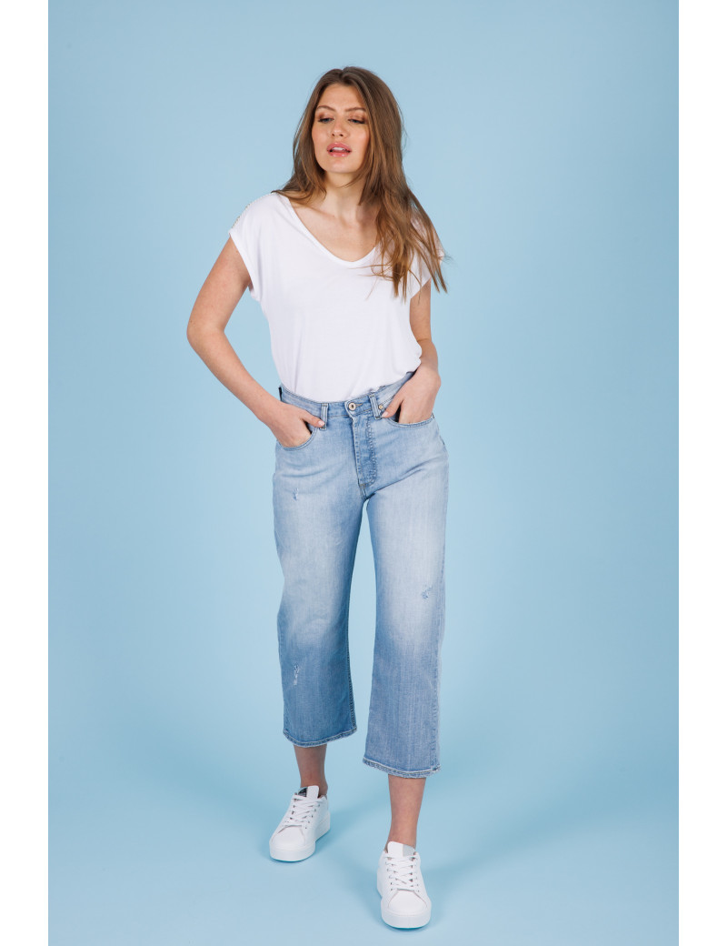 PLEASE JEAN DROIT  DENIM BOYFIT CLAIR