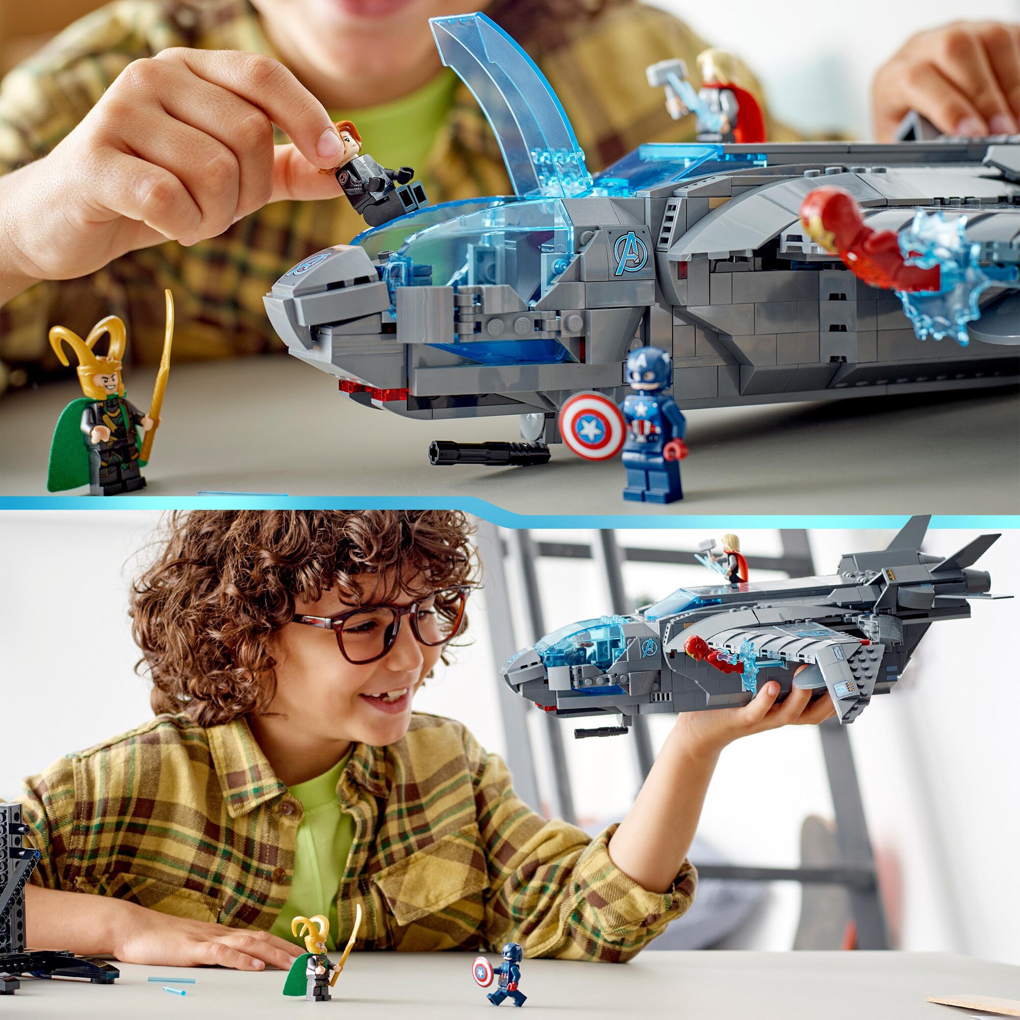 LEGO Konstruktionsspielzeug Marvel Der Quinjet der Avengers