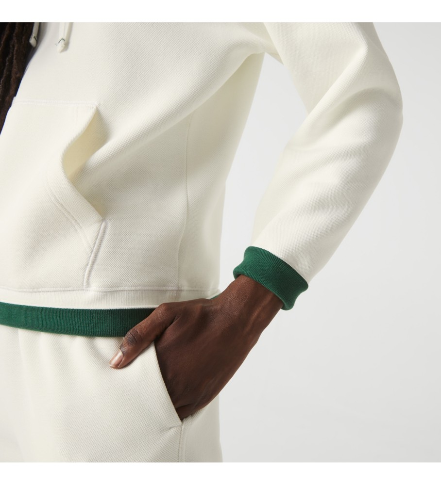 Moletom Lacoste Loose Fit com Capuz, Branco
