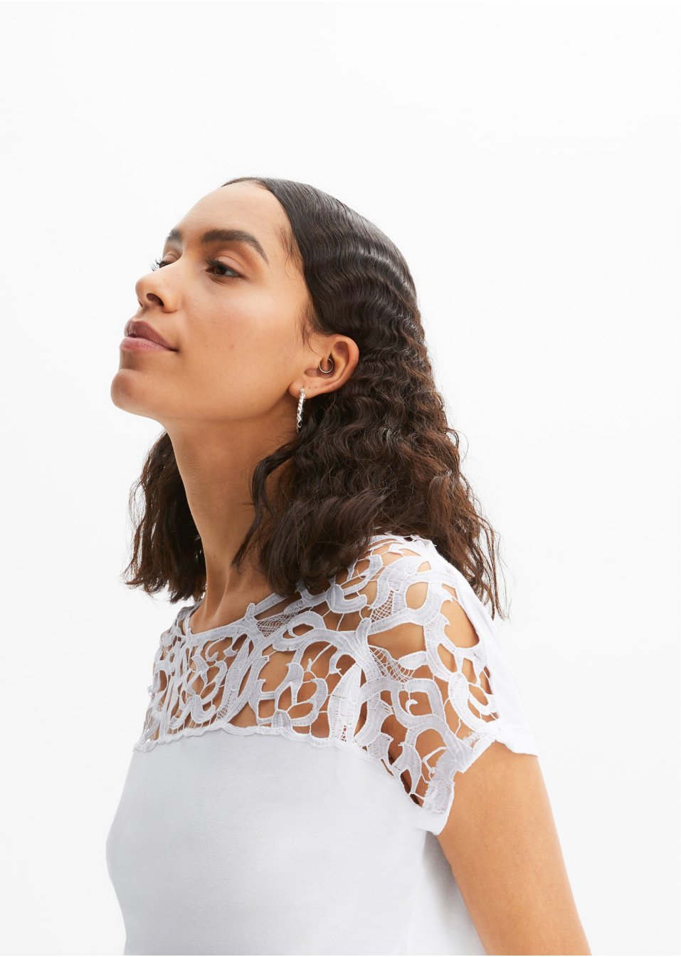 T-shirt à dentelle