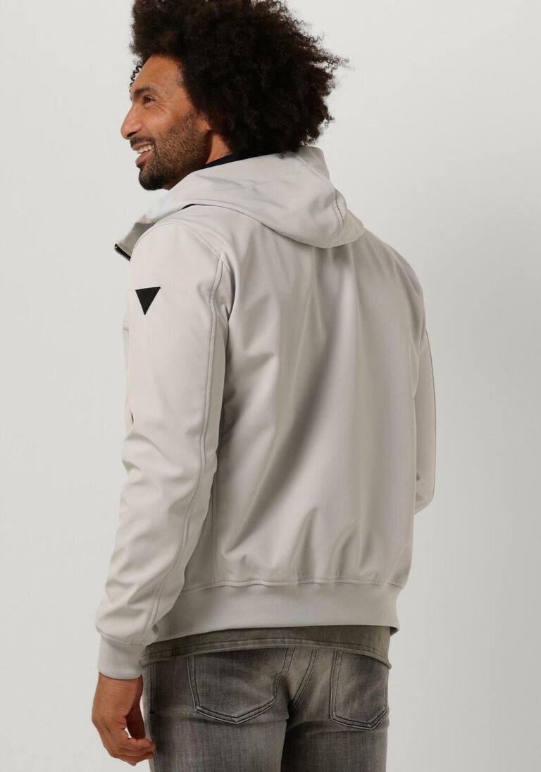 PUREWHITE gebroken wit purewhite jack softshell jacket with rubberbadge at sleeves