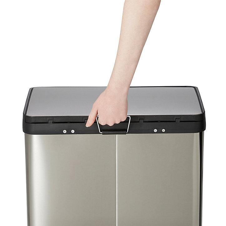 Poubelle à pédale double compartiment Cooke & Lewis Beclan 2 x 20L acier