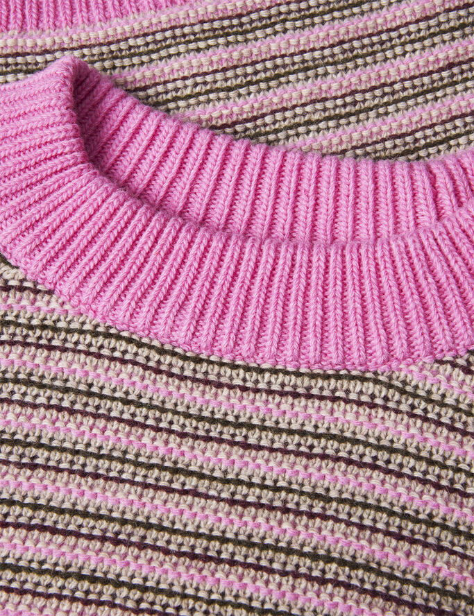 Mads Nørgaard - Copenhagen Stripey Martha Sweater Lyserød og sand med striber