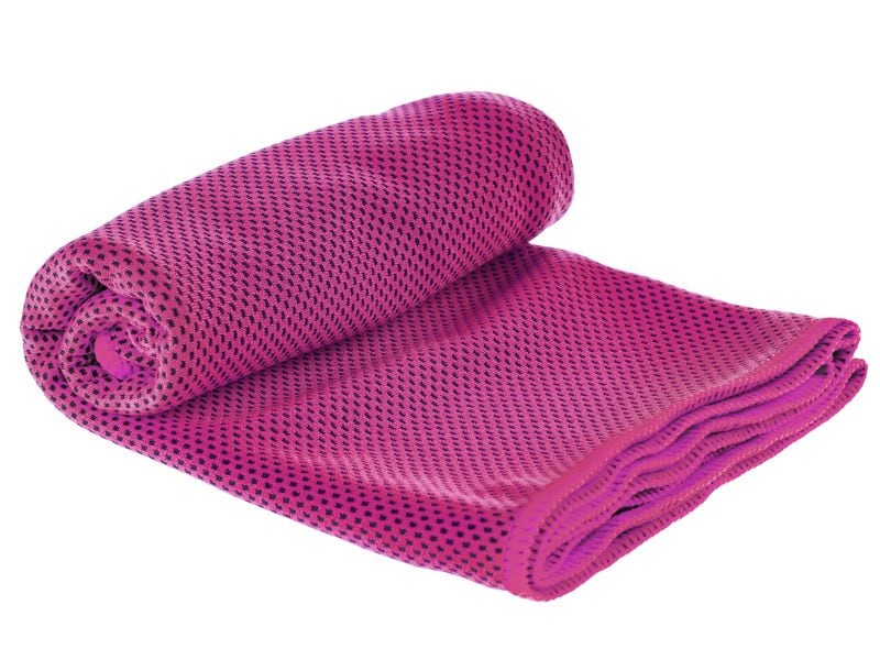 KOOR Kühltuch Raspberry, 30 x 100 cm Kühlendes Handtuch für den Sommer und sportliche Aktivitäten