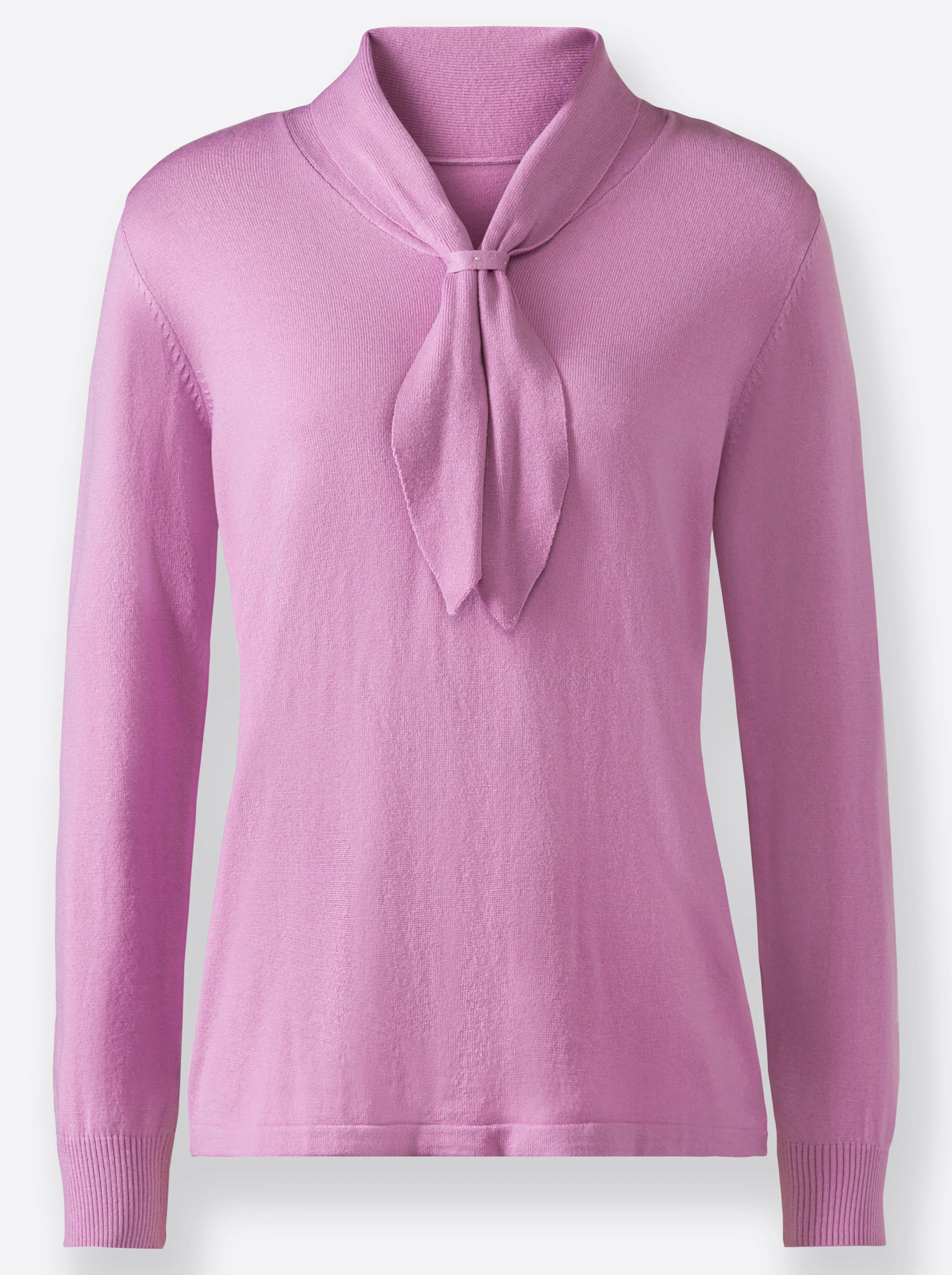 Langarm-Pullover in orchidee