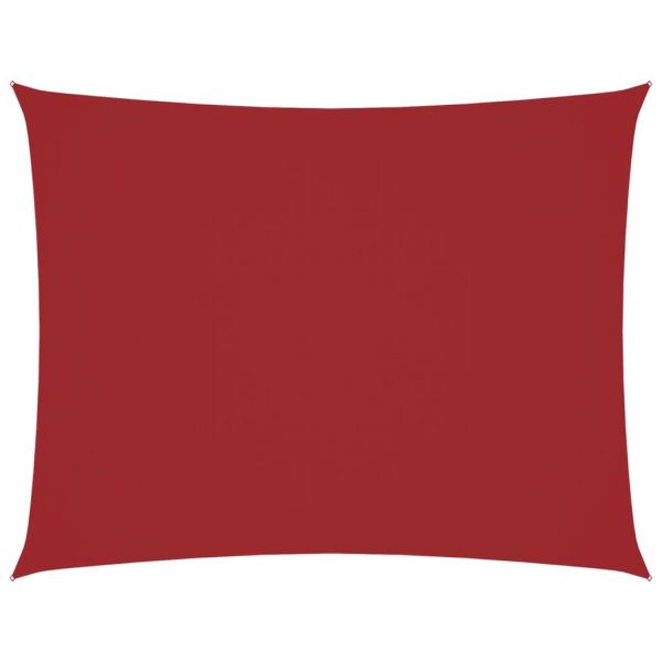 vidaXL Para-sol Estilo Vela Tecido Oxford Retangular 4x5 M Vermelho - 1983962319