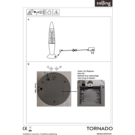 Tornado børnelampe