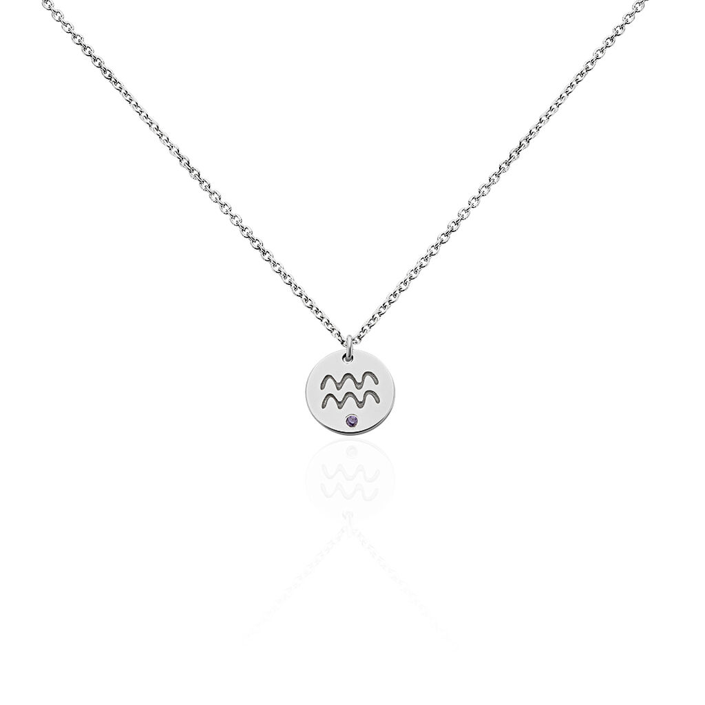 Collier Bangkok Argent Blanc Oxyde De Zirconium