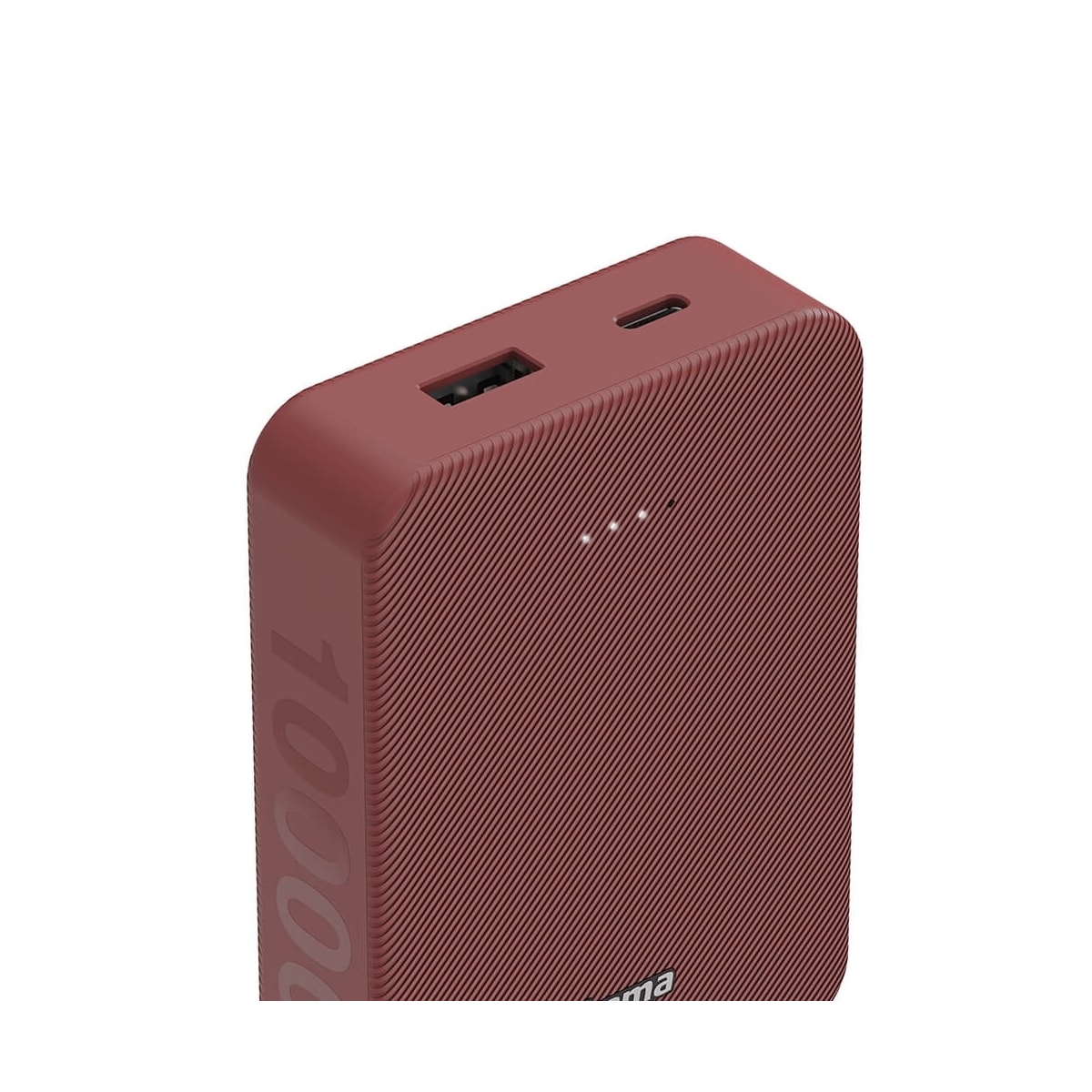 Hama Powerbank Colour 10 10000mAh USB-C+USB-A Rød