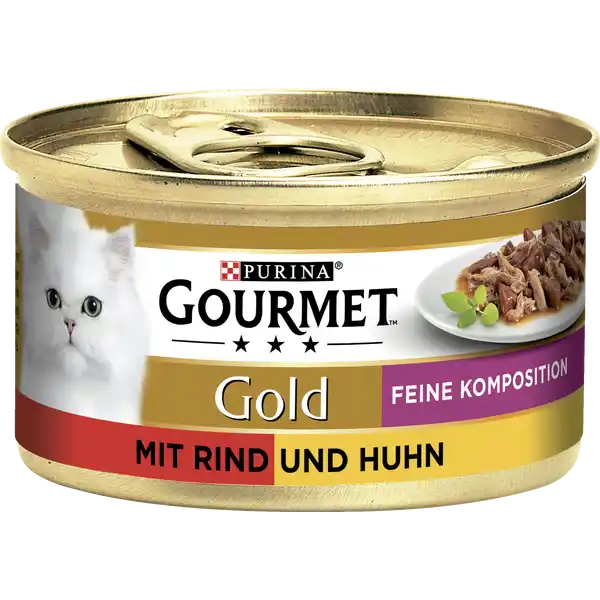 Gold Feine Komposition mit Rind & Huhn
