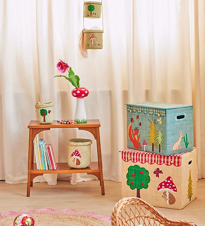 Rice Aufbewahrungskorb - Raffia - Groß - Happy Forest Thema