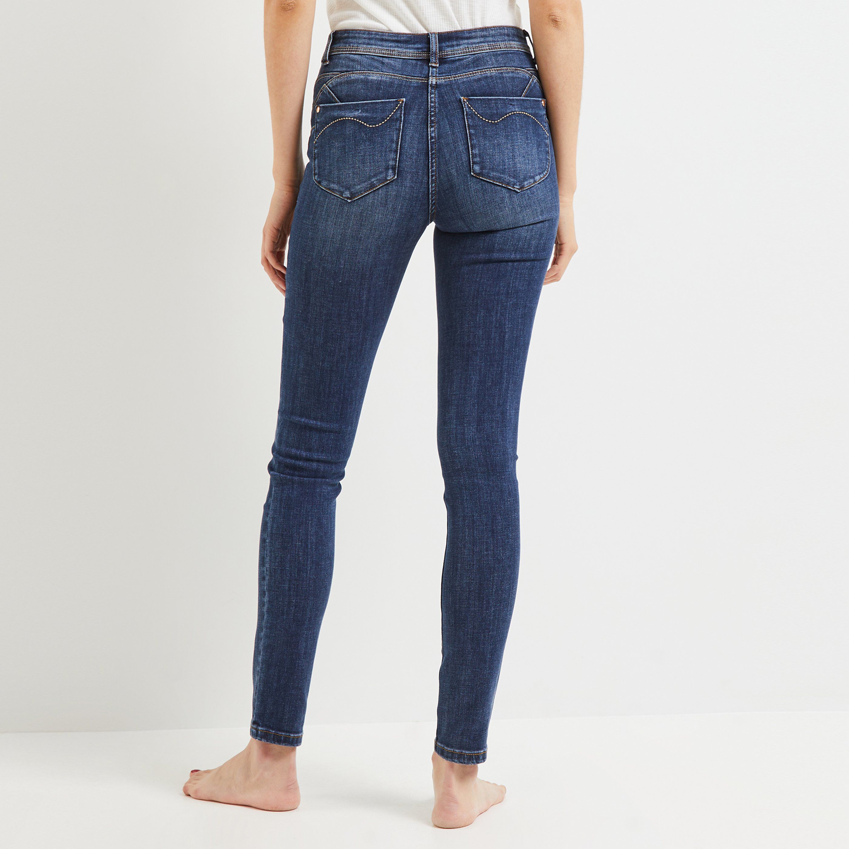 Jean slim push up RIO femme - DARK STONE