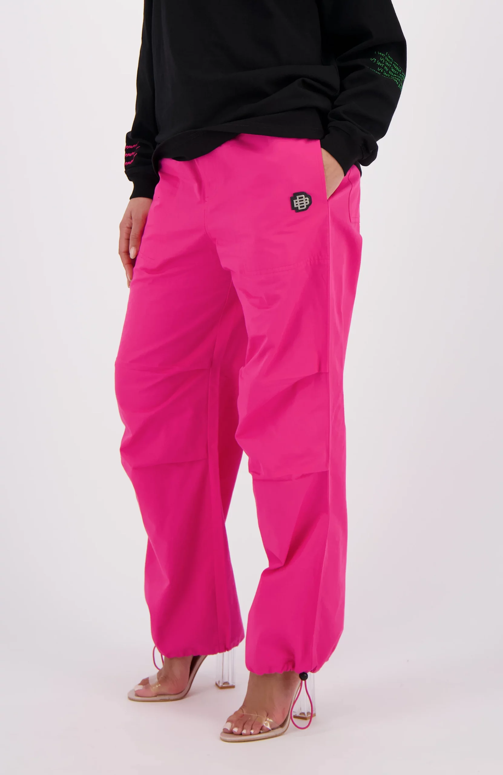 Black Bananas Parachute Broek Dames Roze