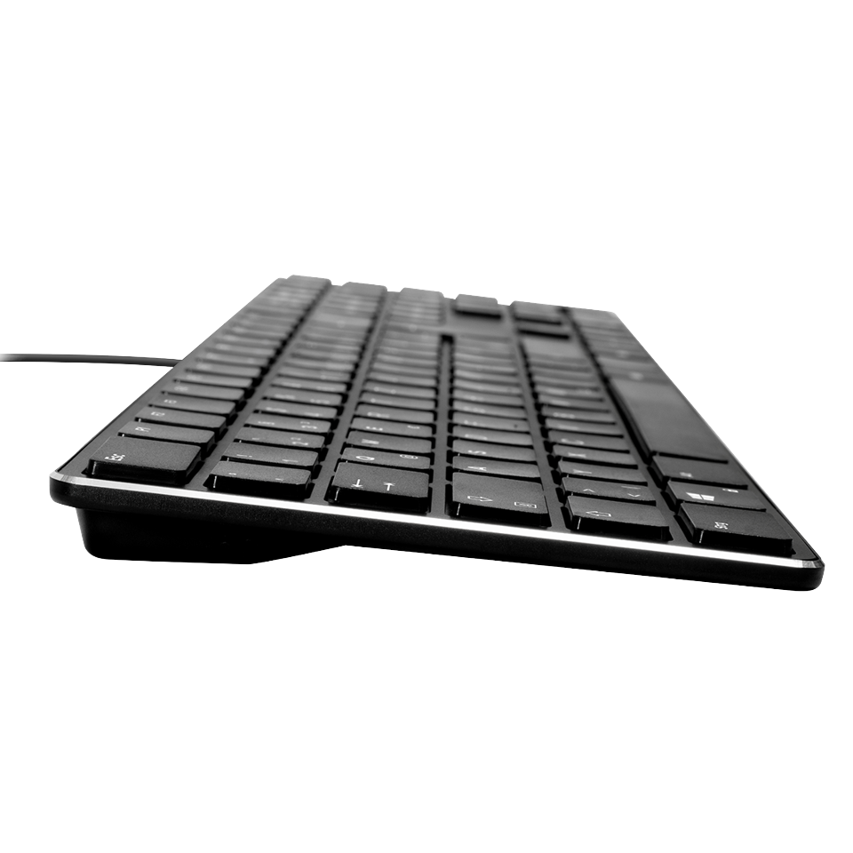 Speedlink - RIVA Slim Metal tastatur, sort - Nordic Layout