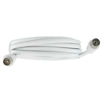 Q-Link coax kabel 3 meter stekker recht wit kabelkeur