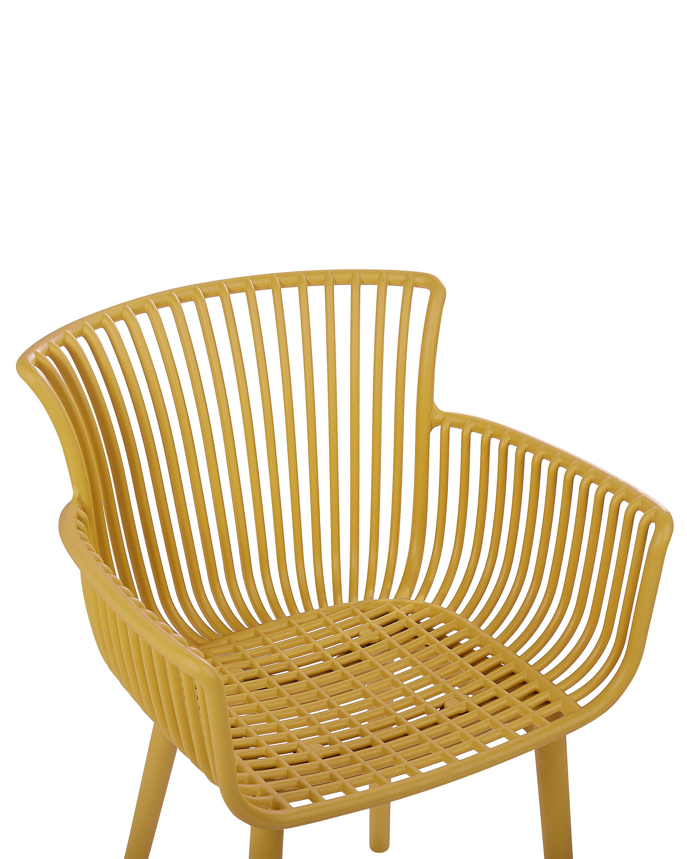 Set van 4 tuinstoelen PESARO Geel