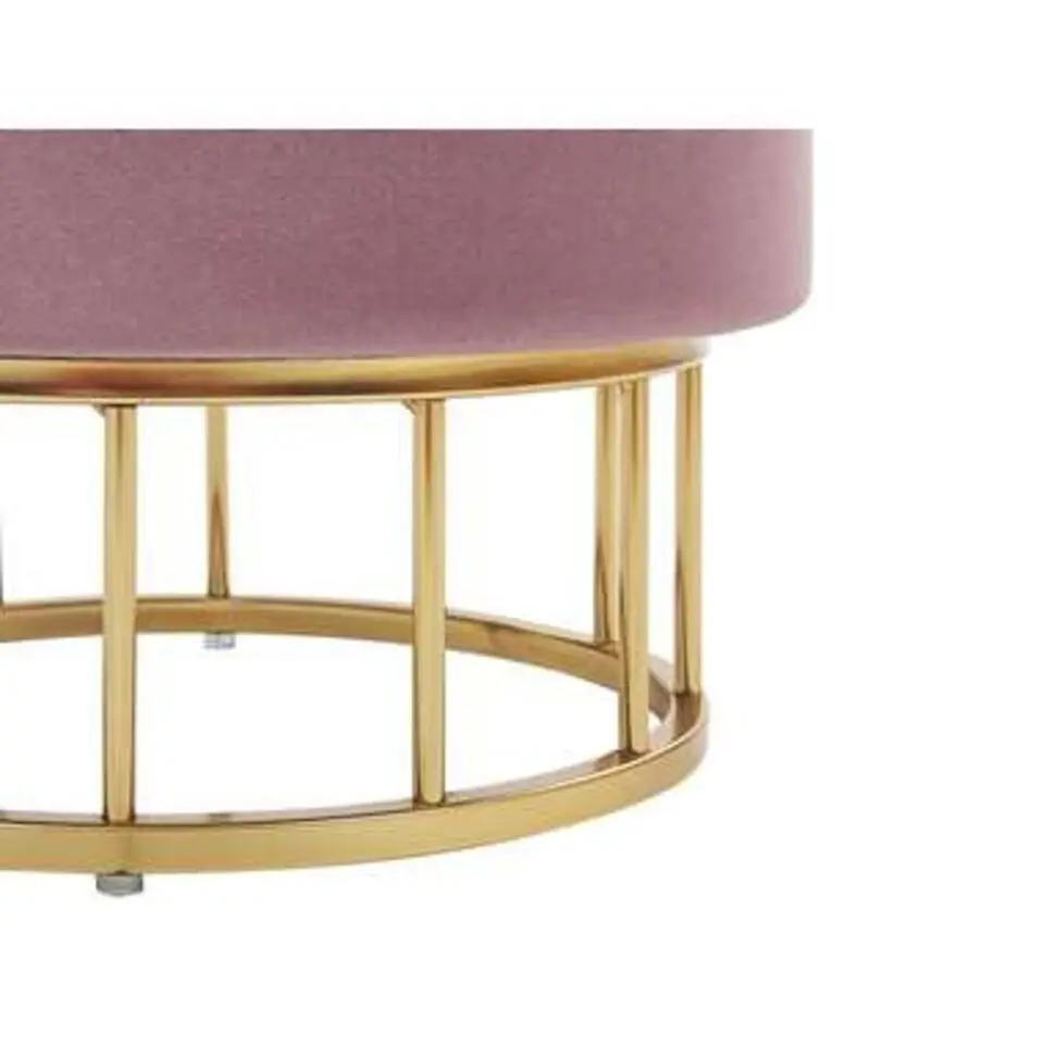 ELGIN - Poef - Roze - 37 cm - Fluweel
