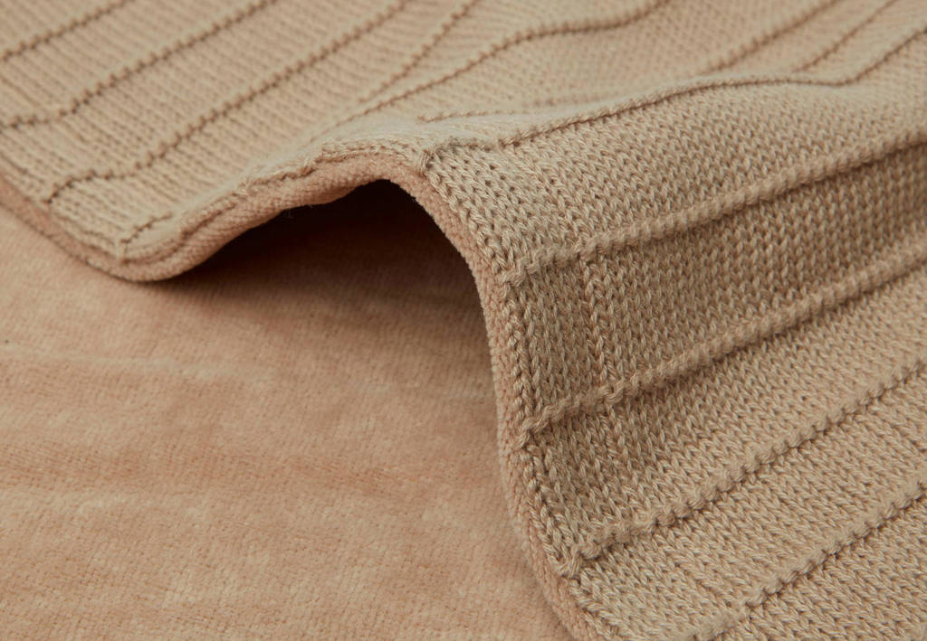 ledikantdeken Velvet Pure Knit Biscuit