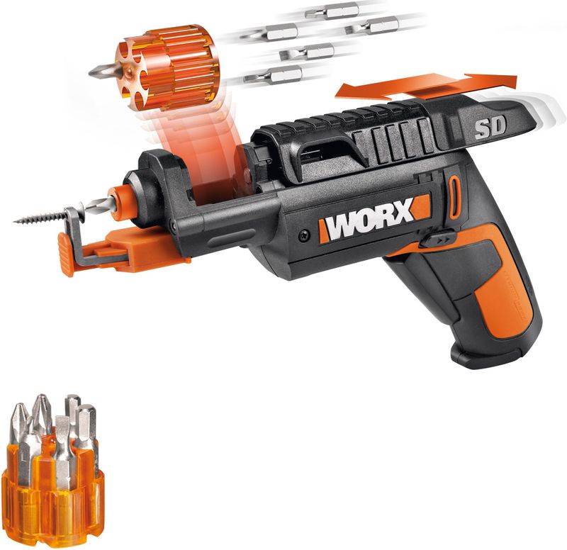 WORX - WX255 - Accuschroevendraaier - Klein - Incl. 5 Bits en Voorboormachine