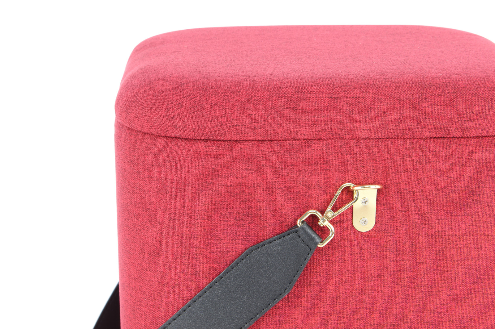 2er-Set Hocker ARABELLA 225 - rot-schwarz - ineinander stapelbar