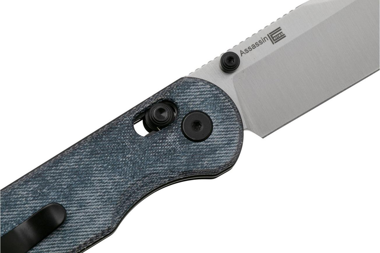 Kizer Vanguard Assassin V3549A2 Satin Nitro V, Denim Micarta, zakmes, Azo design