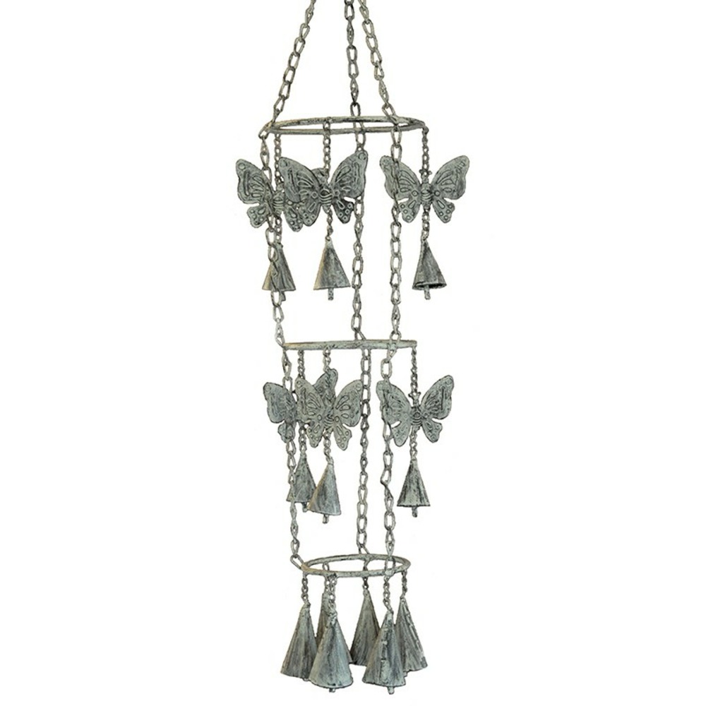Carillon jardin papillon 13x74cm