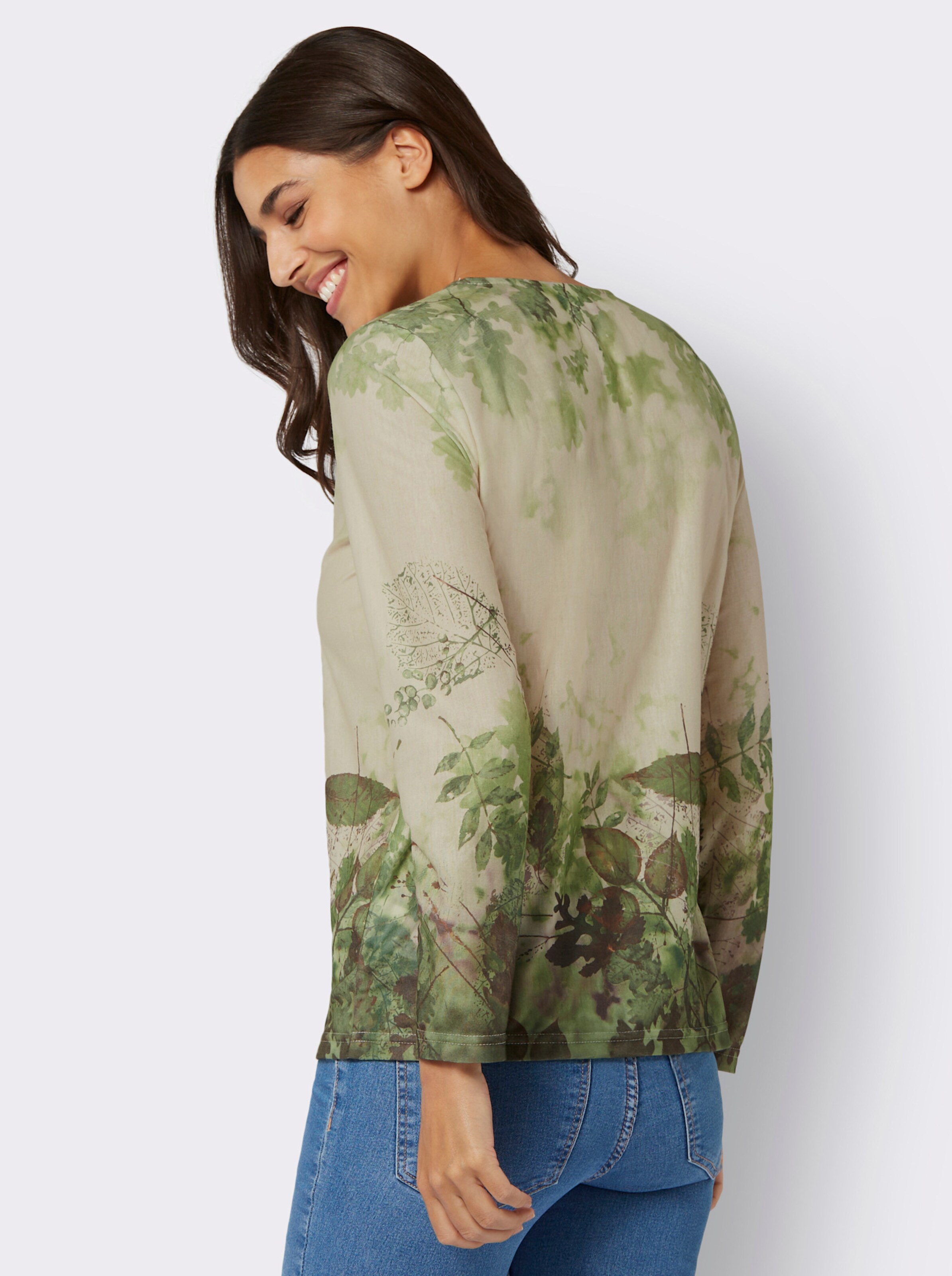Langarmshirt mit Bordürendruck