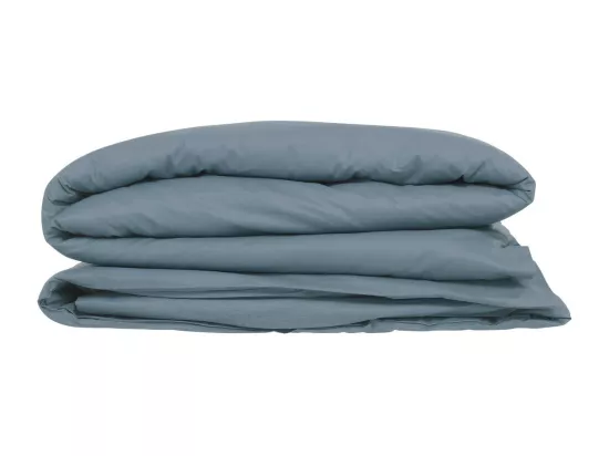 Housse de couette 2 Personnes en Coton Bleu Orage 240 x 220 cm