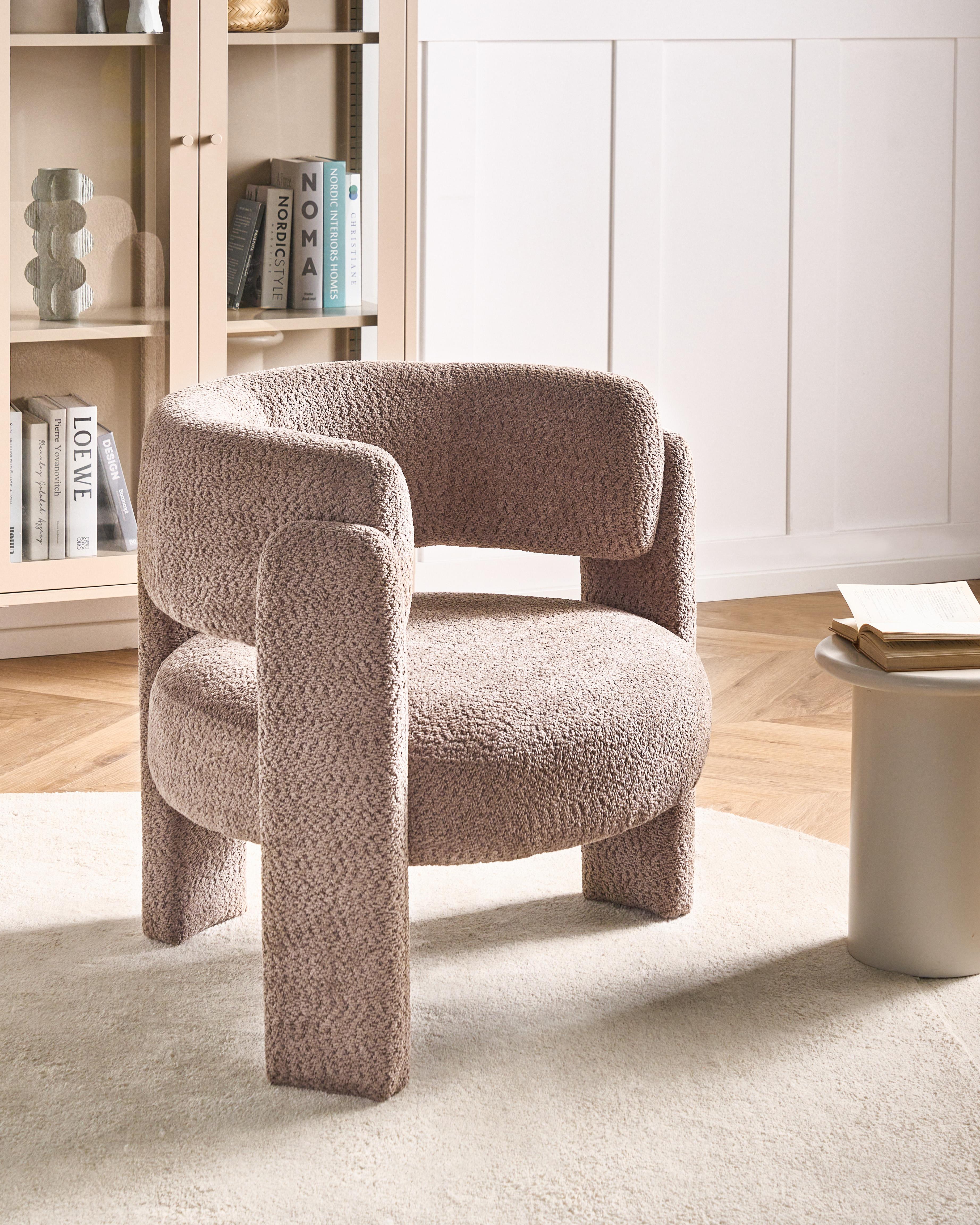 Fauteuil BUREA Chenille Taupe