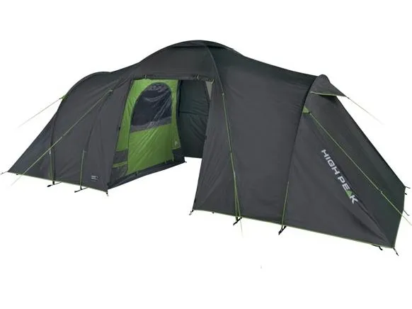 High Peak Como 6.0, Camping, Hård ramme, Tunneltelt, 6 person(er), Grøn, Grå