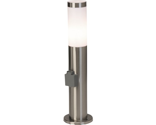 Buitensokkellamp met fitting, 1-lichts, H 46 cm, Chorus roestvrij staal/satijn finish