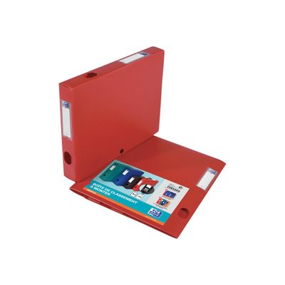 Oxford Memphis - Boîte de classement plastique - dos 40 mm - rouge