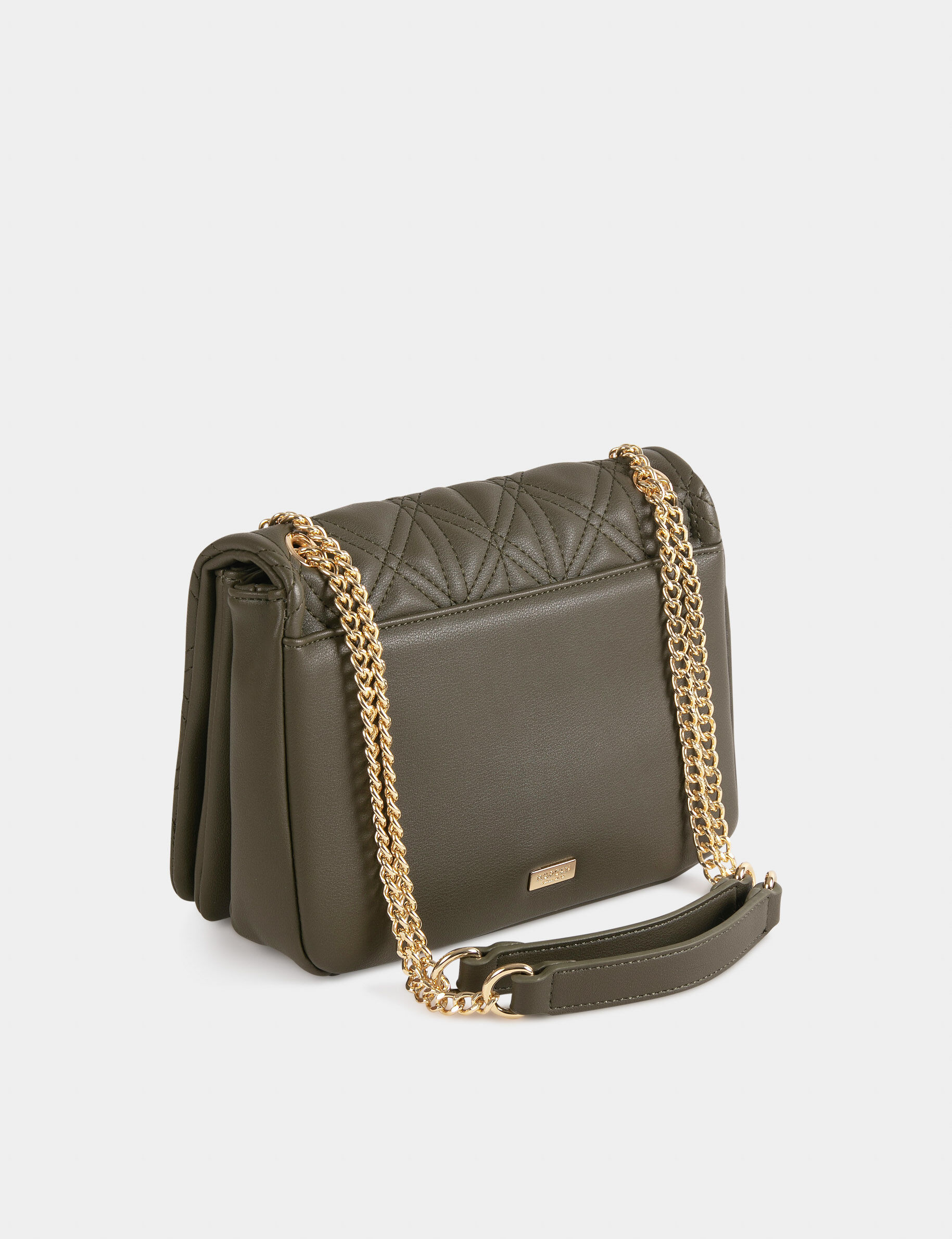 Sac pochette matelassé vert kaki femme - vert_kaki