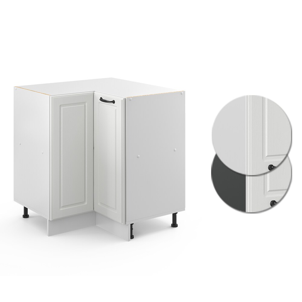 Vicco Eckunterschrank 87 cm Weiß Küchenschrank Unterschrank Küchenzeile R-Line