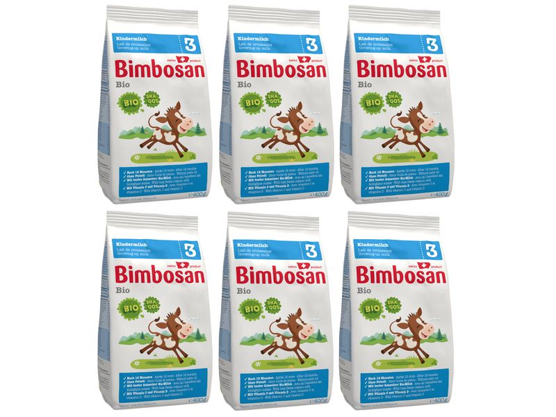 Bimbosan Kindermilch 3, Auffüllpack 6 x 400g Bio 3 Kindermilch, Auffüllpack, 2400g