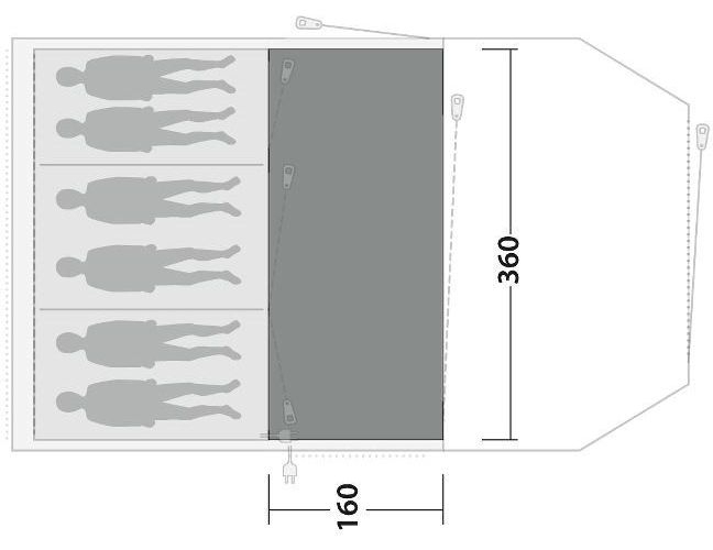 Outwell Norwood 6 Zeltteppich 360 x 160 cm