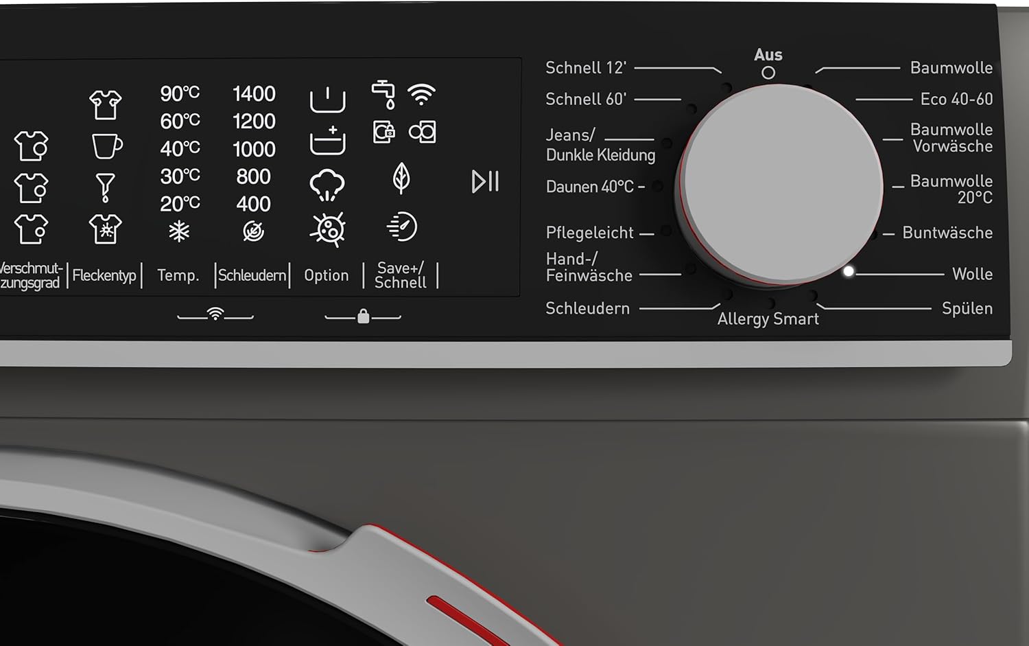 SHARP ES-MFL814CAA-DE Waschmaschine Frontlader | 8 kg | 1400 U/min | Energieklasse A | Inverter Motor | AquaStop | LED-Touchdisplay | Dampf | Microfiber Filter | Espresso Gray