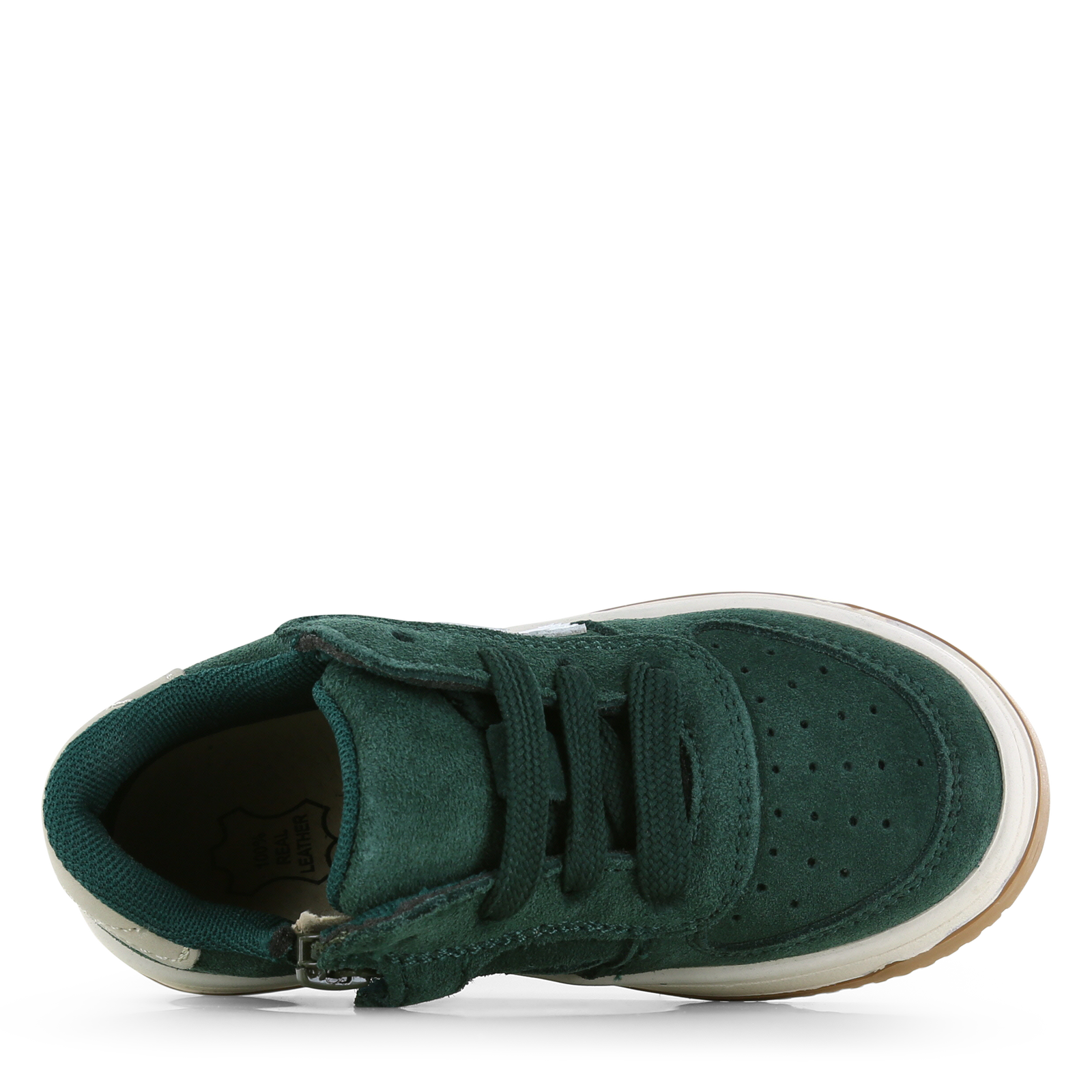 Shoesme groene sneaker met ritssluiting Microfiber leer, Suède | Sale