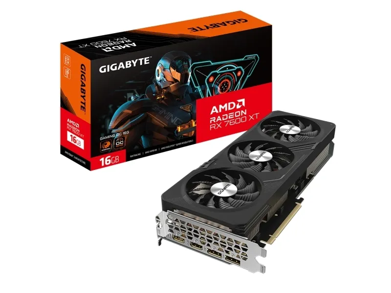 Gigabyte Radeon RX 7600 XT GAMING OC 16G - Grafikkort - Radeon RX 7600 XT - 16 GB GDDR6 - PCIe 4.0 - 2 x DisplayPort, 2 x HDMI