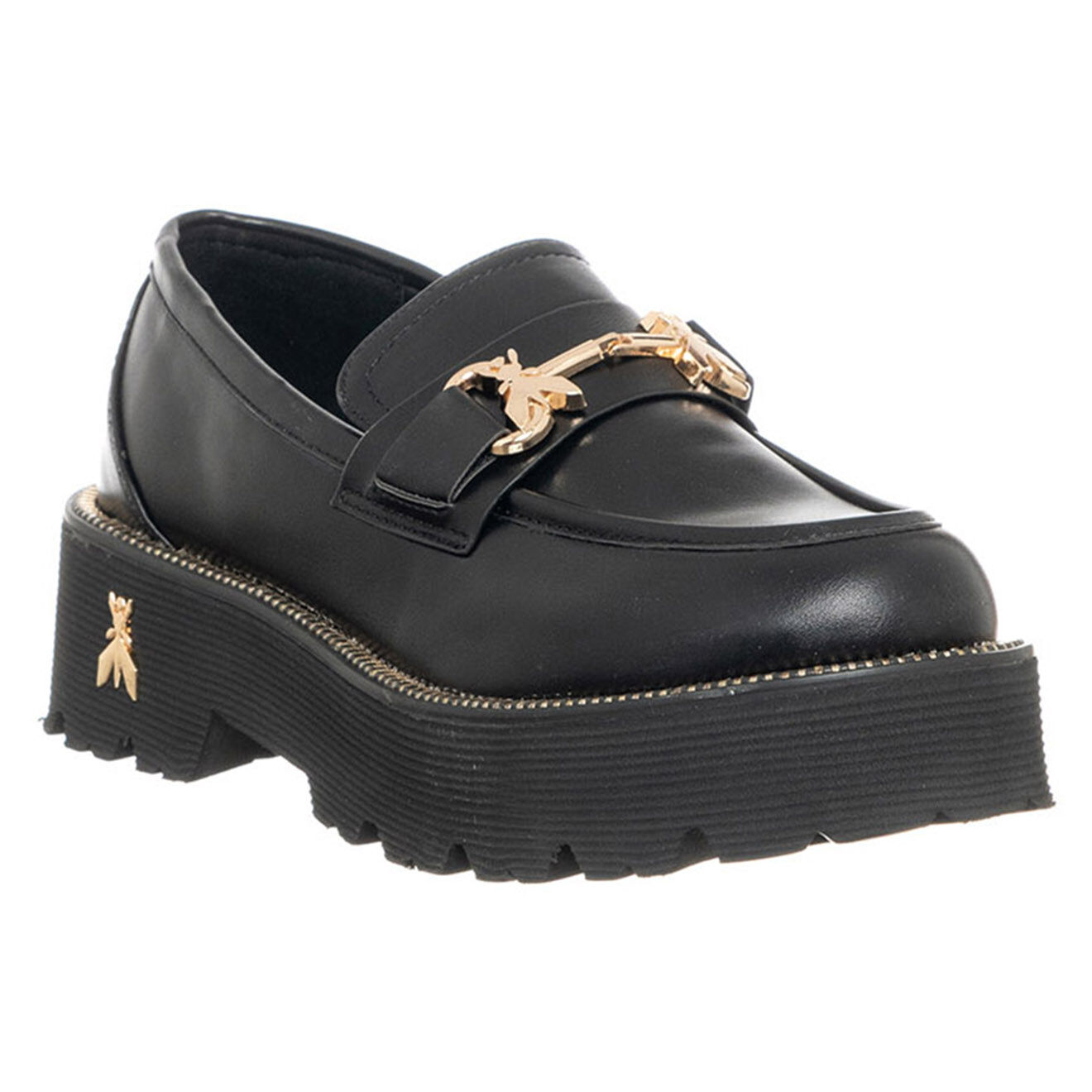 Patrizia Pepe Mocassins en Cuir Lizia noirs - Talon 5 cm