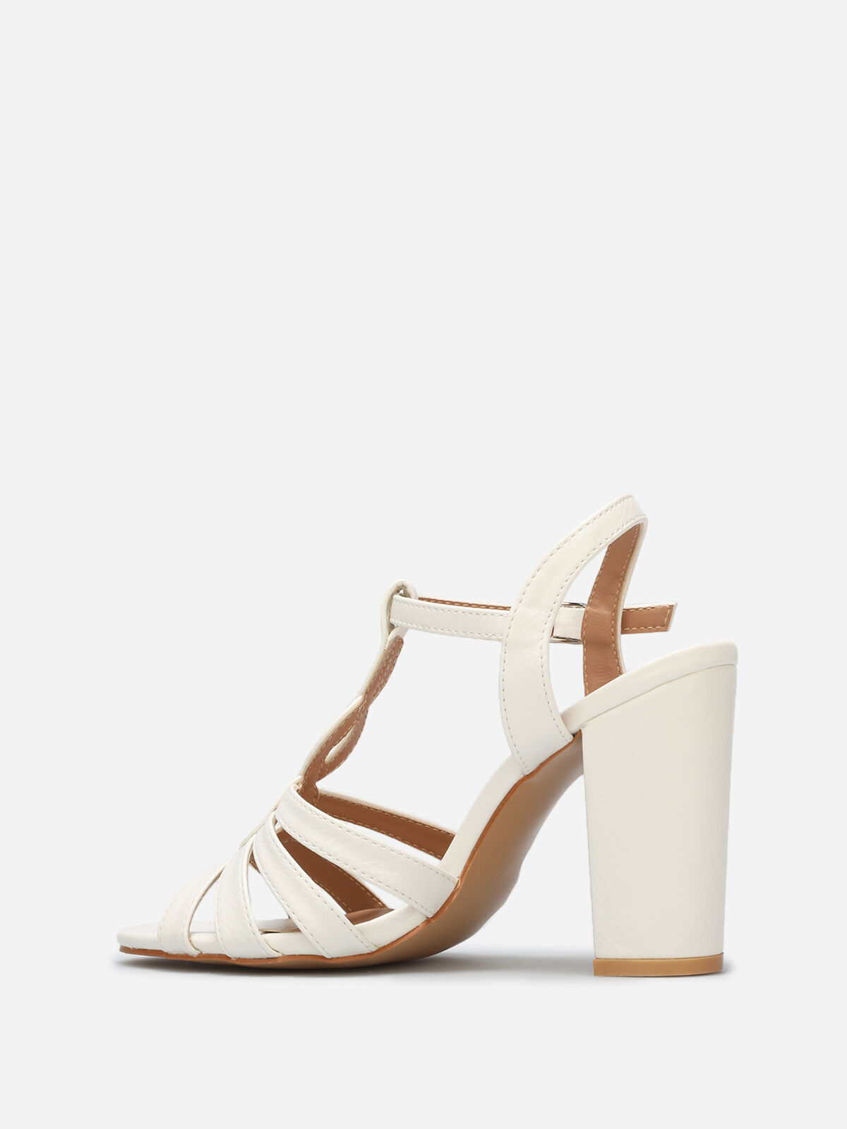 Sandales à brides torsadées- Blanc