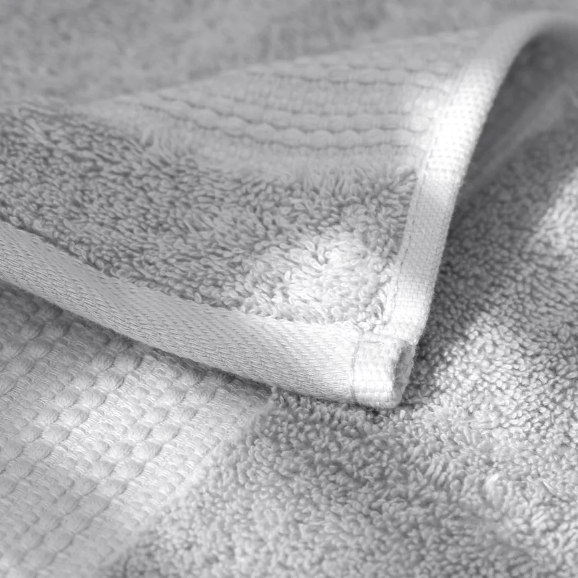 Serviette de bain coton bio (30 x 50 cm) Méline Gris nuage